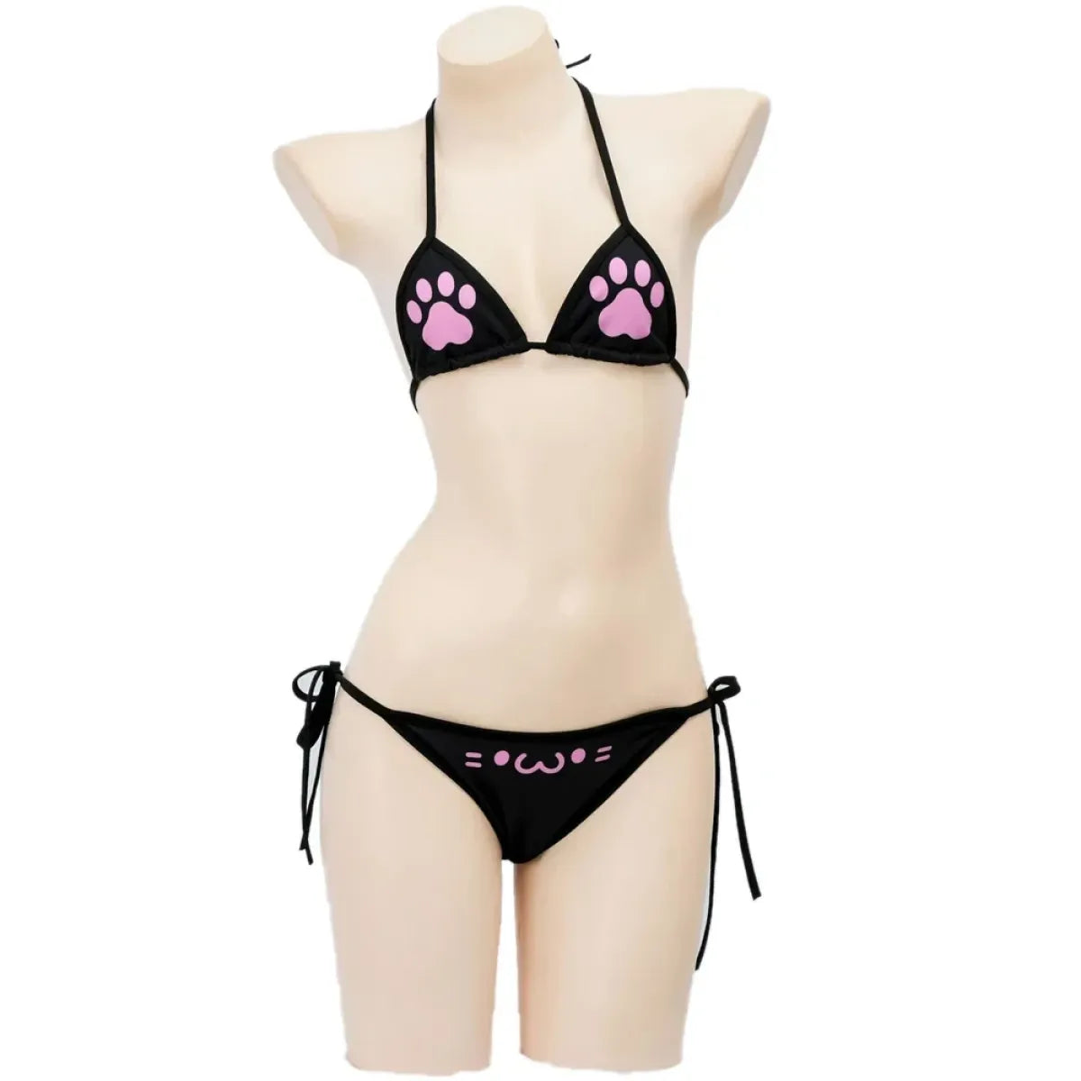 Anime Cat Paw Bikini Cosplay Set - Women’s - Swimsuit / Bikini / One-Piece Swimwear - 6