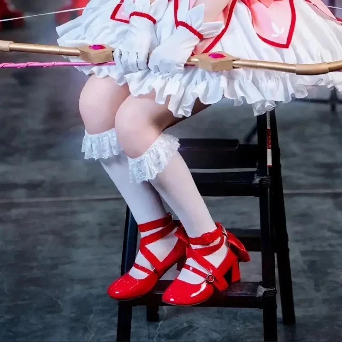 Kaname Madoka Cosplay Red Bow Heels Boots - Cosplay - Heels - 1