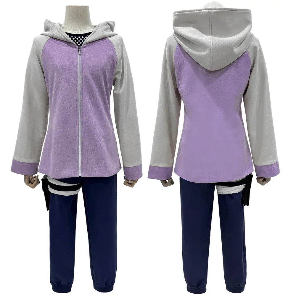 Hyuga Hinata Anime Cosplay Costume Set - Tops & Tees - Cosplay Outfit - 1