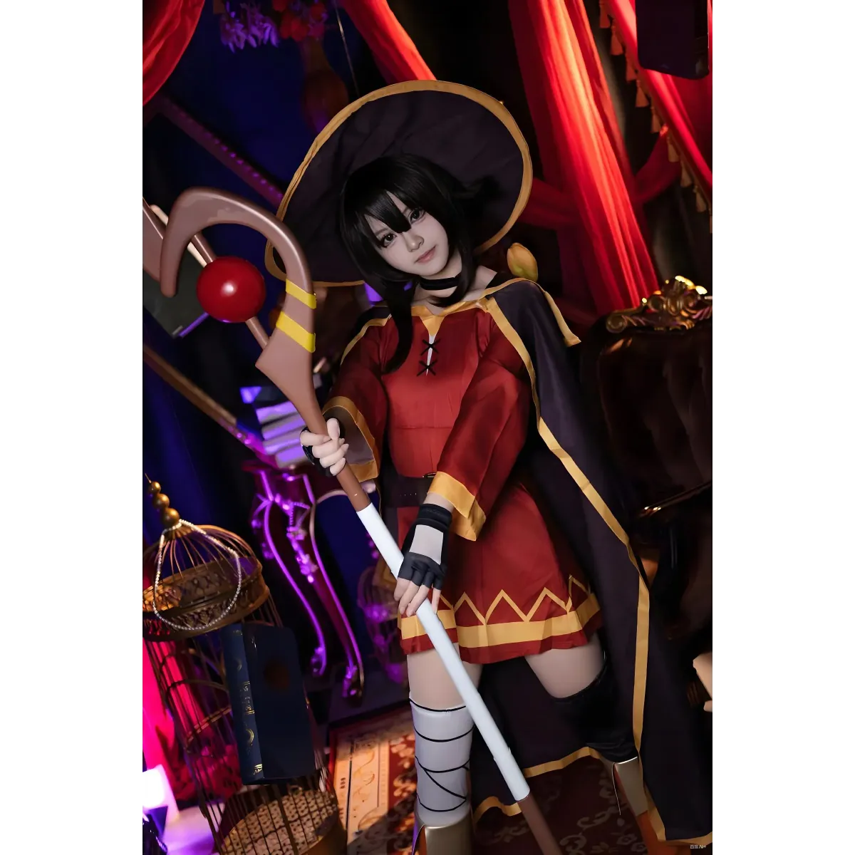Megumin Anime Sorceress Cosplay Costume Set - Dresses - Cosplay Outfit - 3