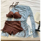 Sweet Korean Vintage Y2K Ruffle Halter Bikini - Women’s - Swimsuit / Bikini / One-Piece Swimwear - 11
