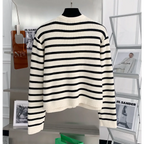 Striped Knit O-Neck Cropped Cardigan - Women’s Clothing & Accessories - Cardigan - 5