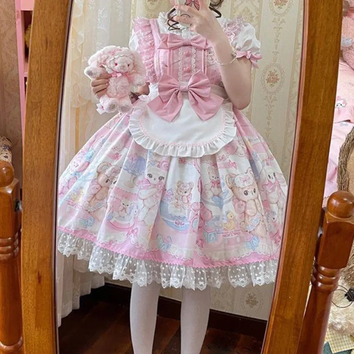 Sweetheart Rabbit & Bear Lolita JSK Dress - All Dresses - Lolita Dress - 5
