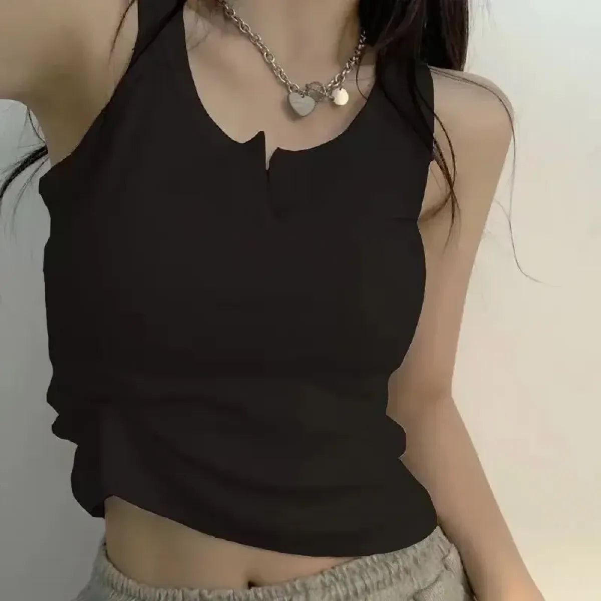 Ribbed Button Down Sleeveless Tank Top - Women’s Clothing & Accessories - Tank Top / Cami - 27