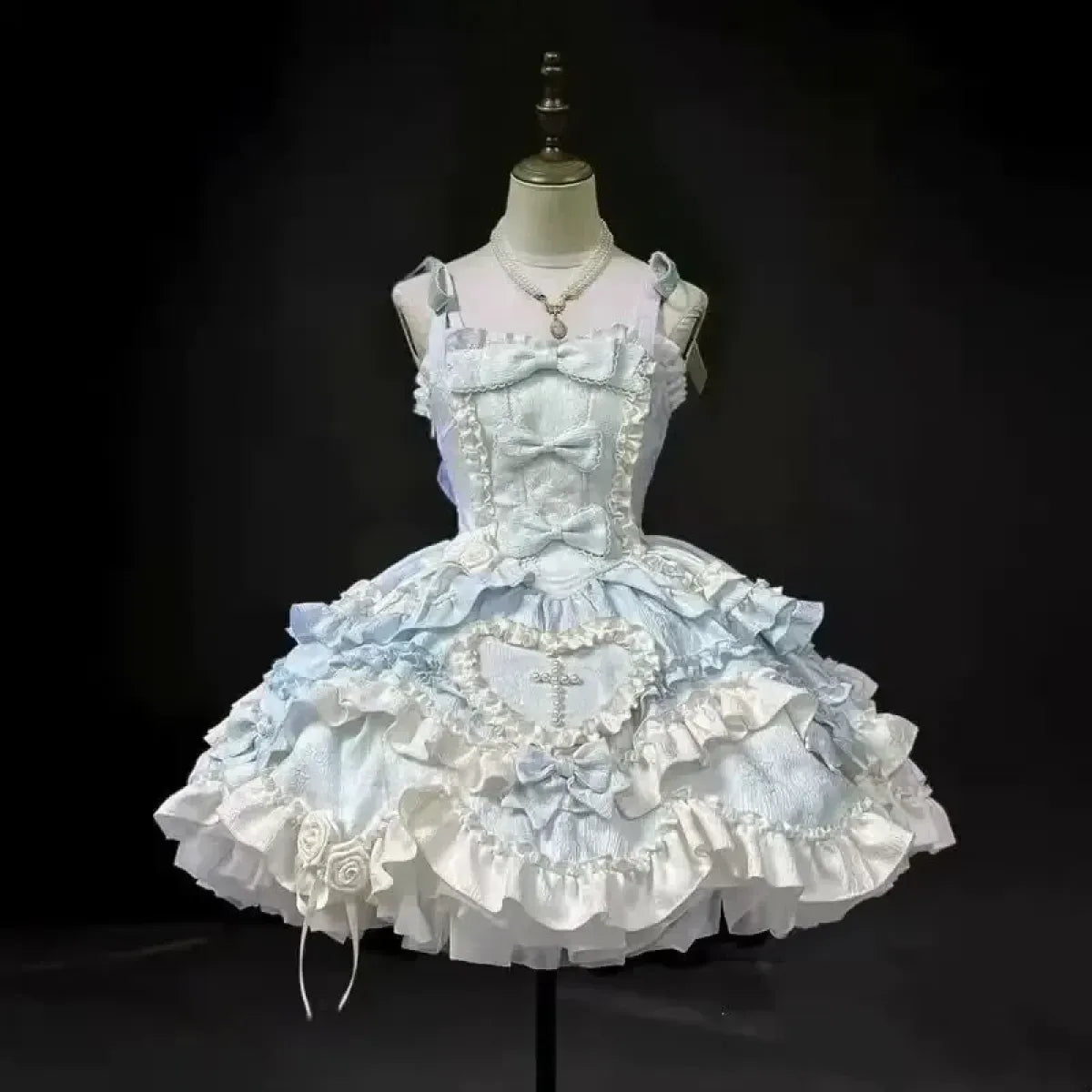 Fairy Elegant Lolita Lace Bow Strap Dress - All Dresses - Lolita Dress - 11