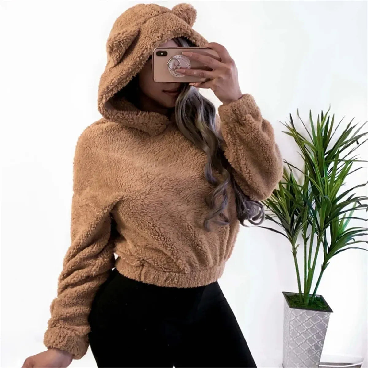 Korean Bear Ears Loose Pullover Hoodie - Hoodies & Sweatshirts - Hoodie - 3