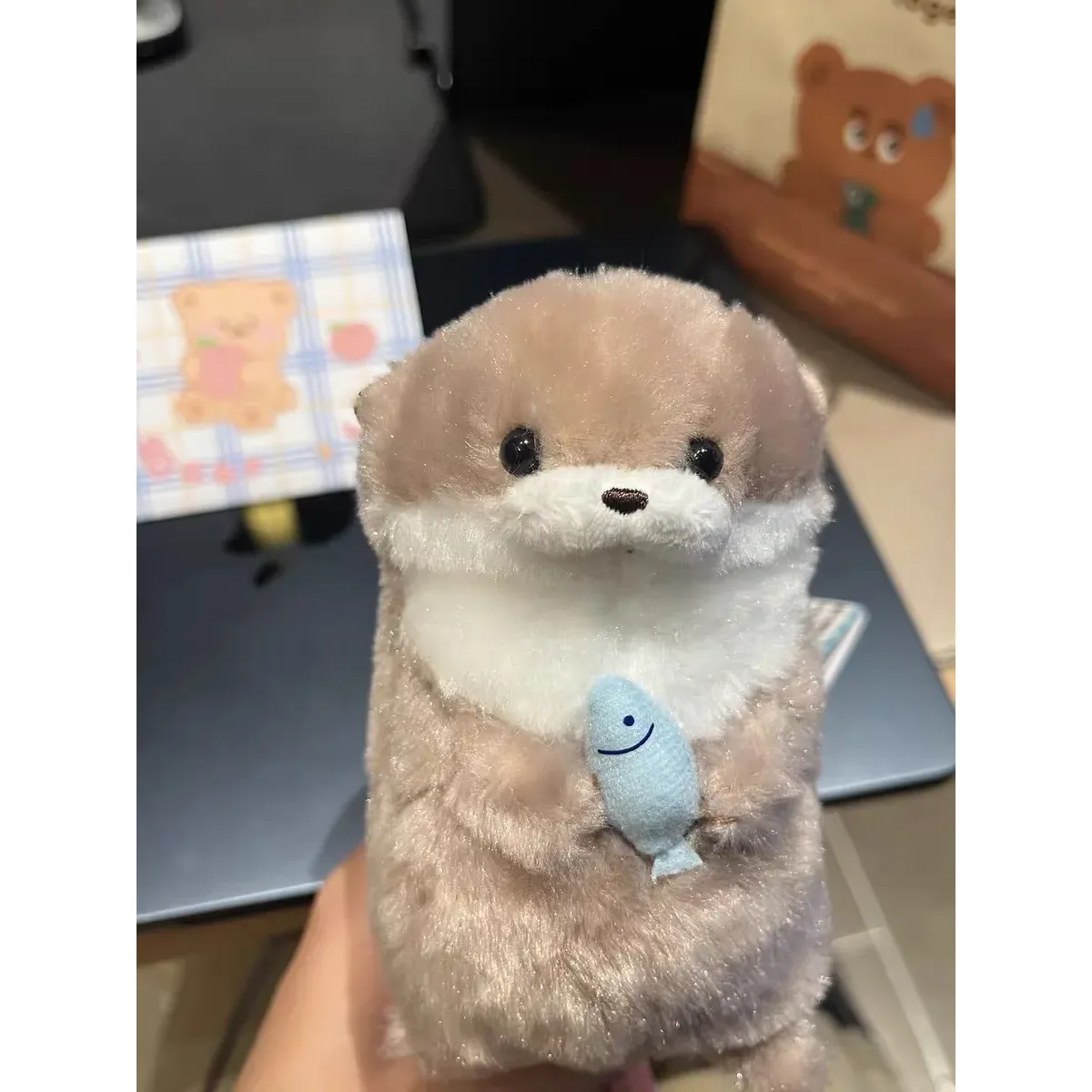 Otter Holding Fish Plush Keychain - Cosplay - Plush Keychain - 1