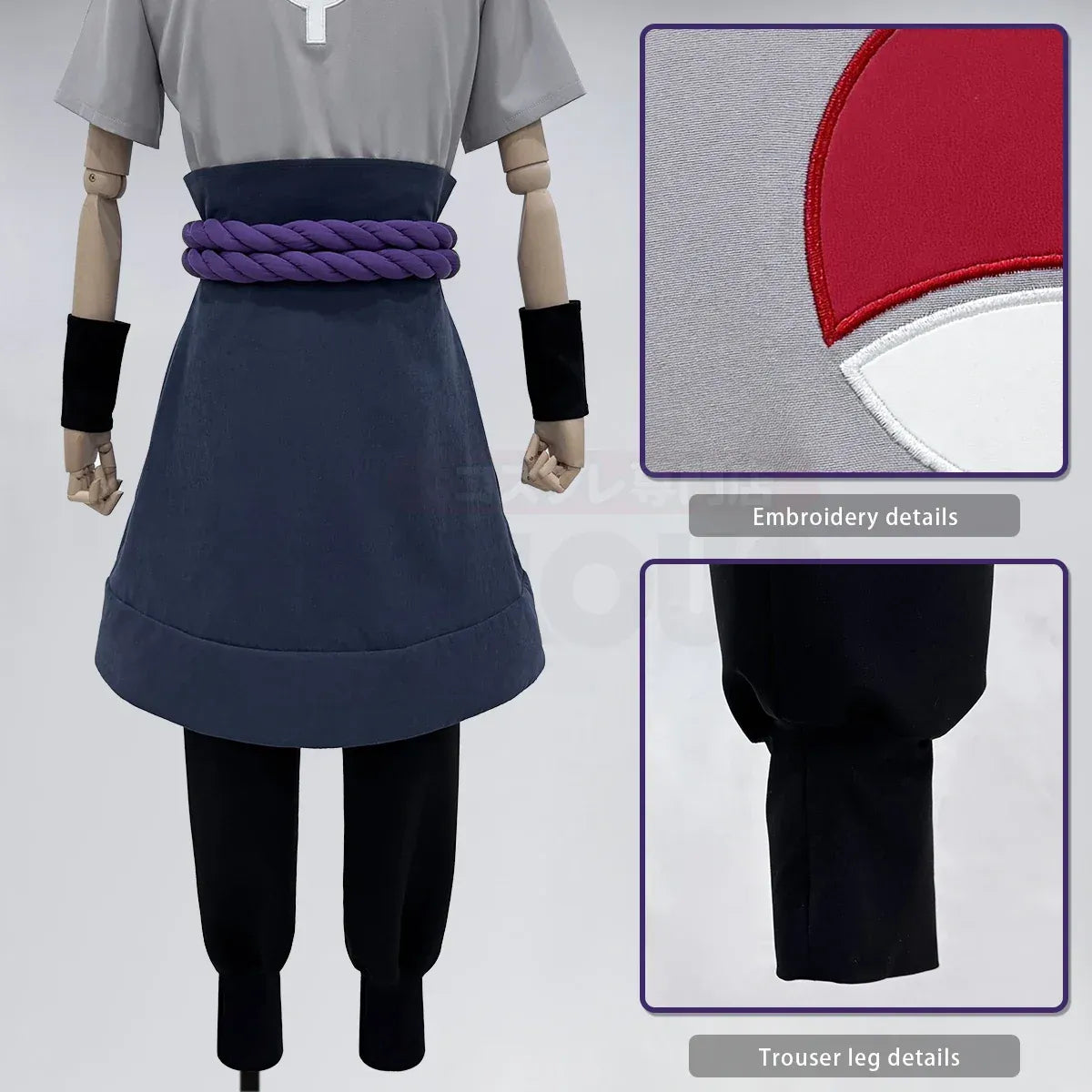 Anime Uchiha Sasuke Cosplay Costume Set - Anime - Cosplay Outfit - 4