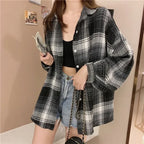 Vintage Preppy Plaid Button-Up Shirt - T-Shirts - Button-Up Shirt - 47
