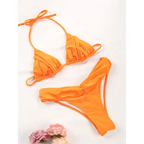 Frill Trim Triangle Bikini Set - Swimsuits - Swimsuit / Bikini / One-Piece Swimwear - 16
