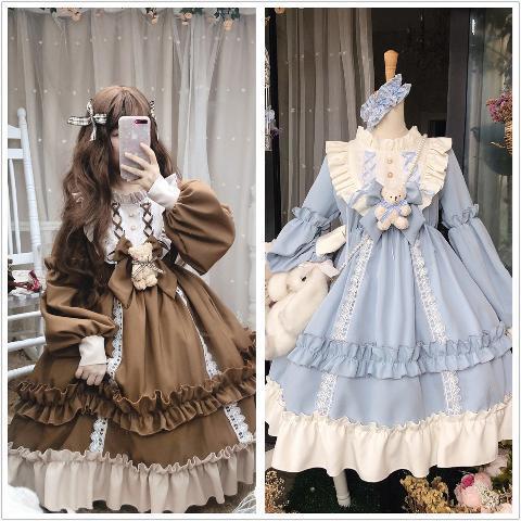 Japanese Gothic Lolita Bear Lace Dress - Kawaii Stop - Kawaii Shop