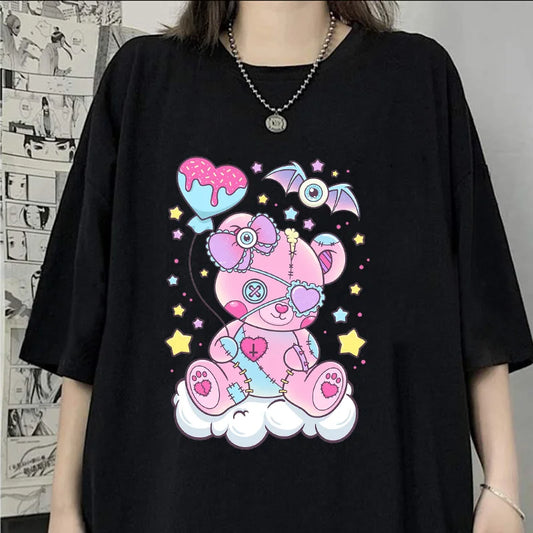 Candy Critter Tee – Sweet Goth Fantasy Oversized T-Shirt