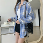 Vintage Preppy Plaid Button-Up Shirt - T-Shirts - Button-Up Shirt - 9
