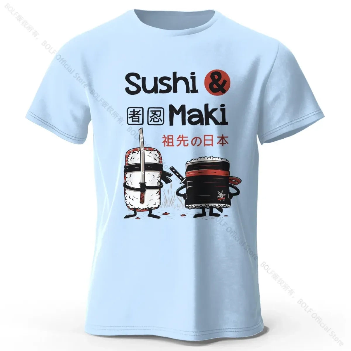 Kawaii Sushi Harajuku Cotton T-Shirt - T-Shirts - T-Shirt - 20