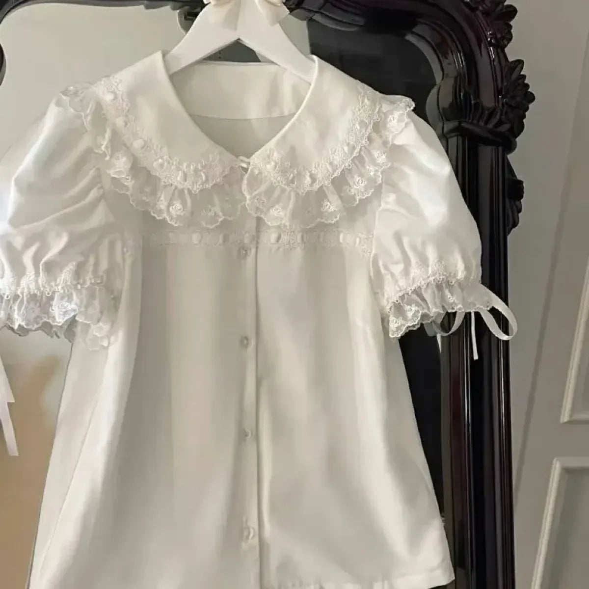 Sweet Lolita Ruffle Puff Sleeve Blouse - Women’s Clothing & Accessories - Blouse - 7