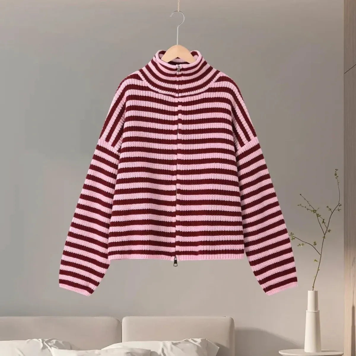 Ribbed Turtleneck Zip Cardigan - Best Sellers - Cardigan - 10