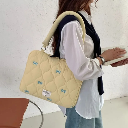 Quilted Bow Laptop Shoulder Bag (13–15.6 in) - Best Sellers - Shoulder Bag - 6