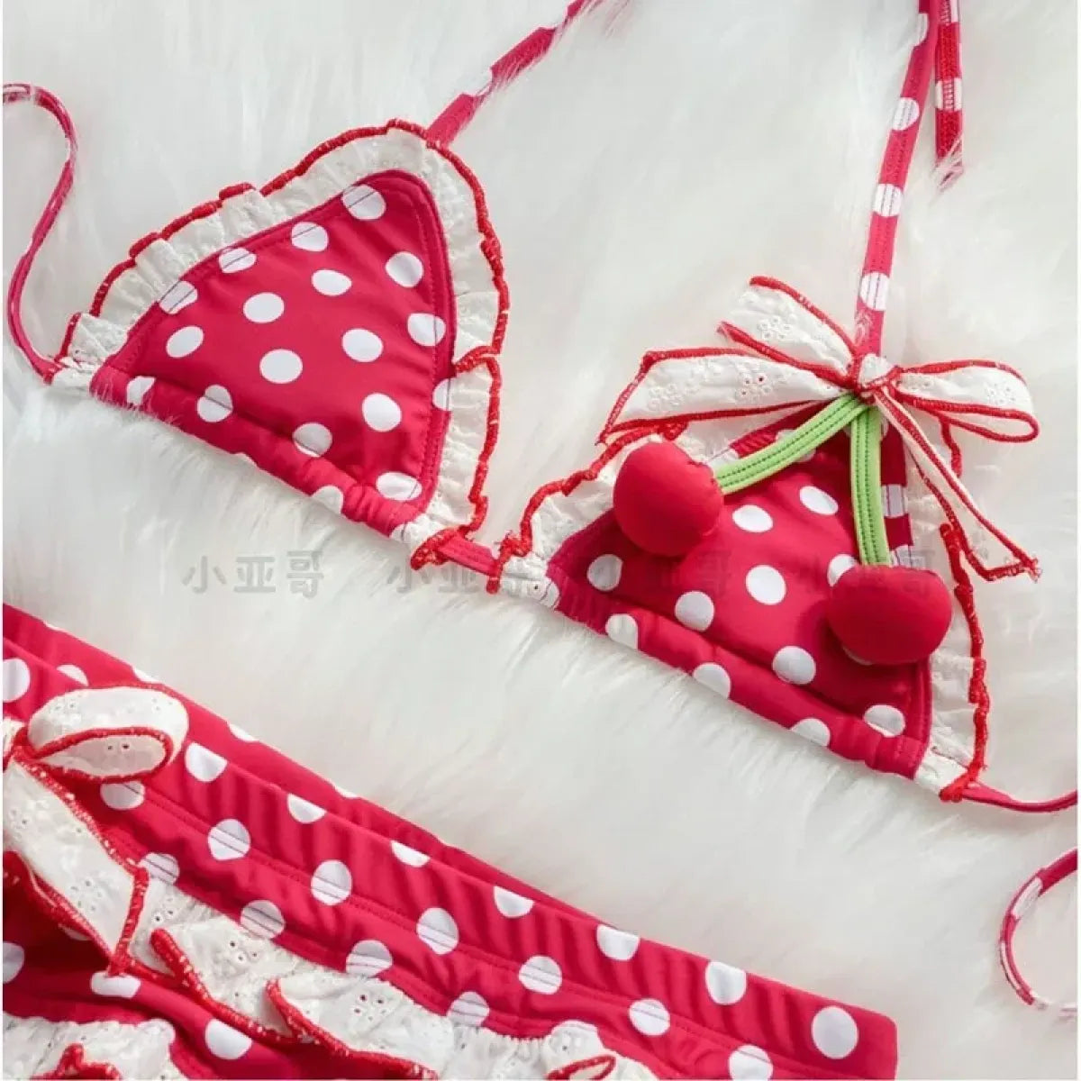 Kawaii Anime Print Halter Bikini Set - Women’s - Swimsuit / Bikini / One-Piece Swimwear - 5