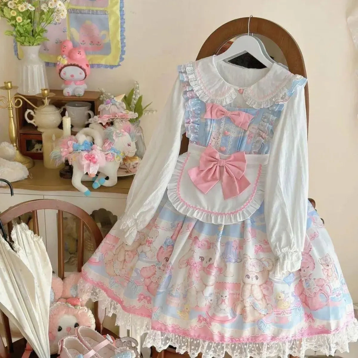 Sweetheart Rabbit & Bear Lolita JSK Dress - All Dresses - Lolita Dress - 2