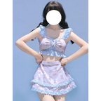 Cute Bear Print Lolita Bikini Swimsuit - Women’s - Swimsuit / Bikini / One-Piece Swimwear - 1
