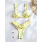 Frill Trim Triangle Bikini Set - Swimsuits - Swimsuit / Bikini / One-Piece Swimwear - 15