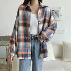 Vintage Preppy Plaid Button-Up Shirt - T-Shirts - Button-Up Shirt - 57