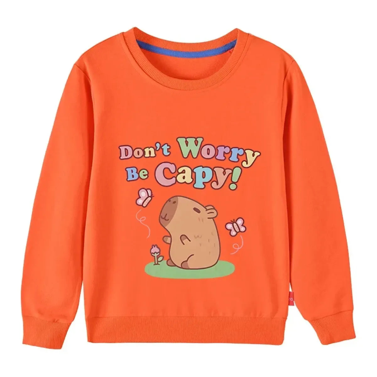 Kids Cotton Capybara Cartoon Pullover Sweatshirt - T-Shirts - Sweatshirt - 2