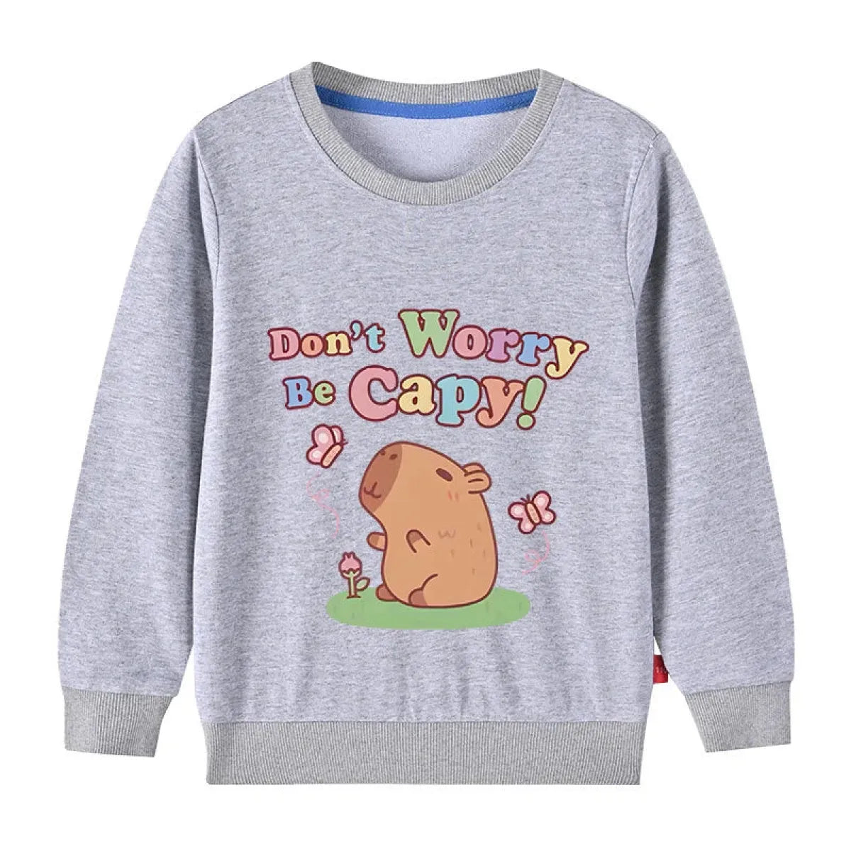 Kids Cotton Capybara Cartoon Pullover Sweatshirt - T-Shirts - Sweatshirt - 9