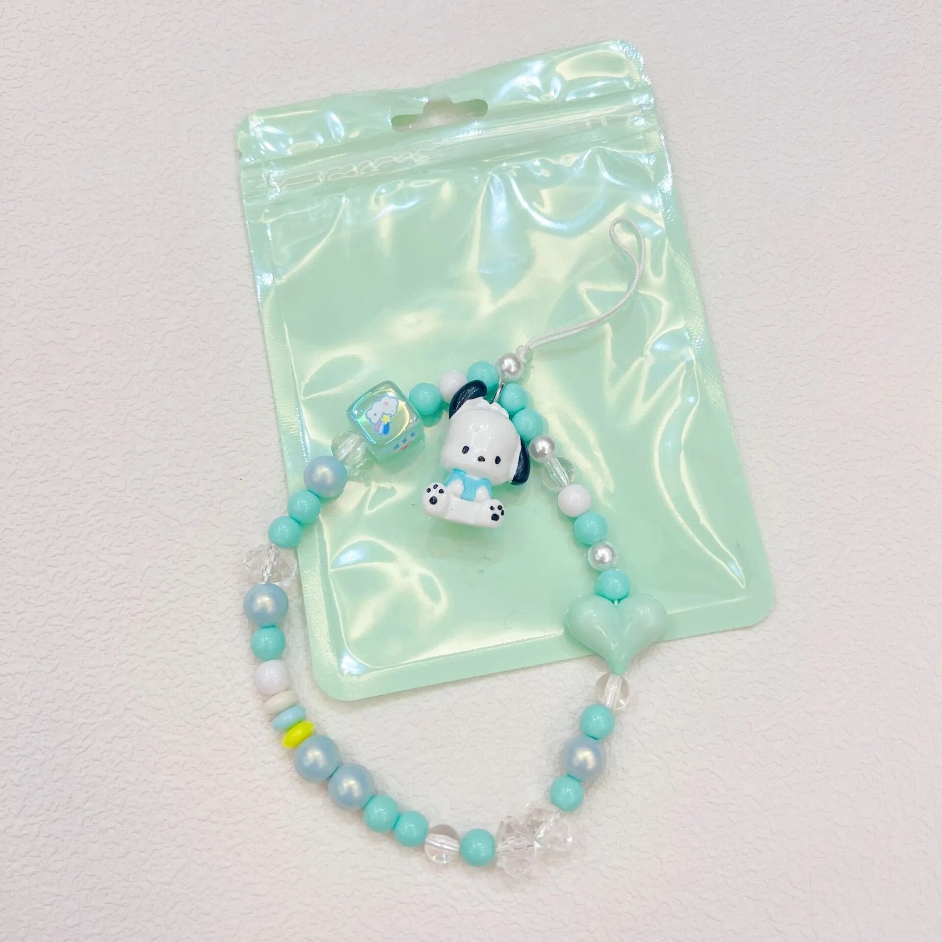 Sanrio Kuromi My Melody Doll Pendant Bracelet - Kawaii Stop - Backpack Accessory, Bracelet, Bracelets, CE Certified, Collectible, Cute, Doll Pendant, Durable, Finished Goods, Gift, In-Stock, Kawaii, Keychain, Mobile Phone Chain, Movie & TV Theme, Plastic, Sanrio, Summer, Unisex, Versatile