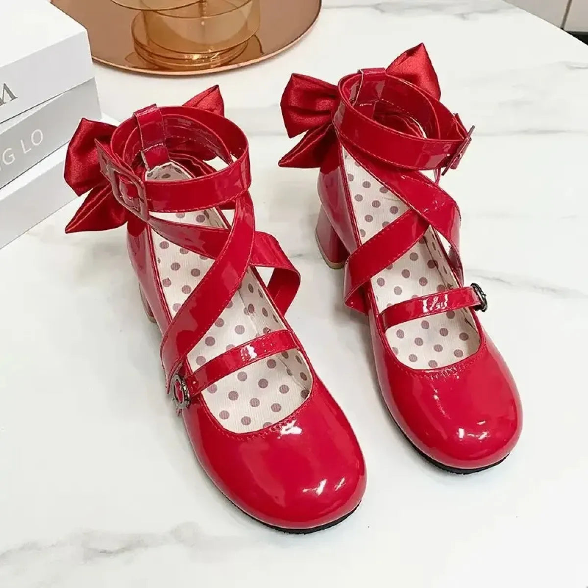 Kaname Madoka Cosplay Red Bow Heels Boots - Cosplay - Heels - 5