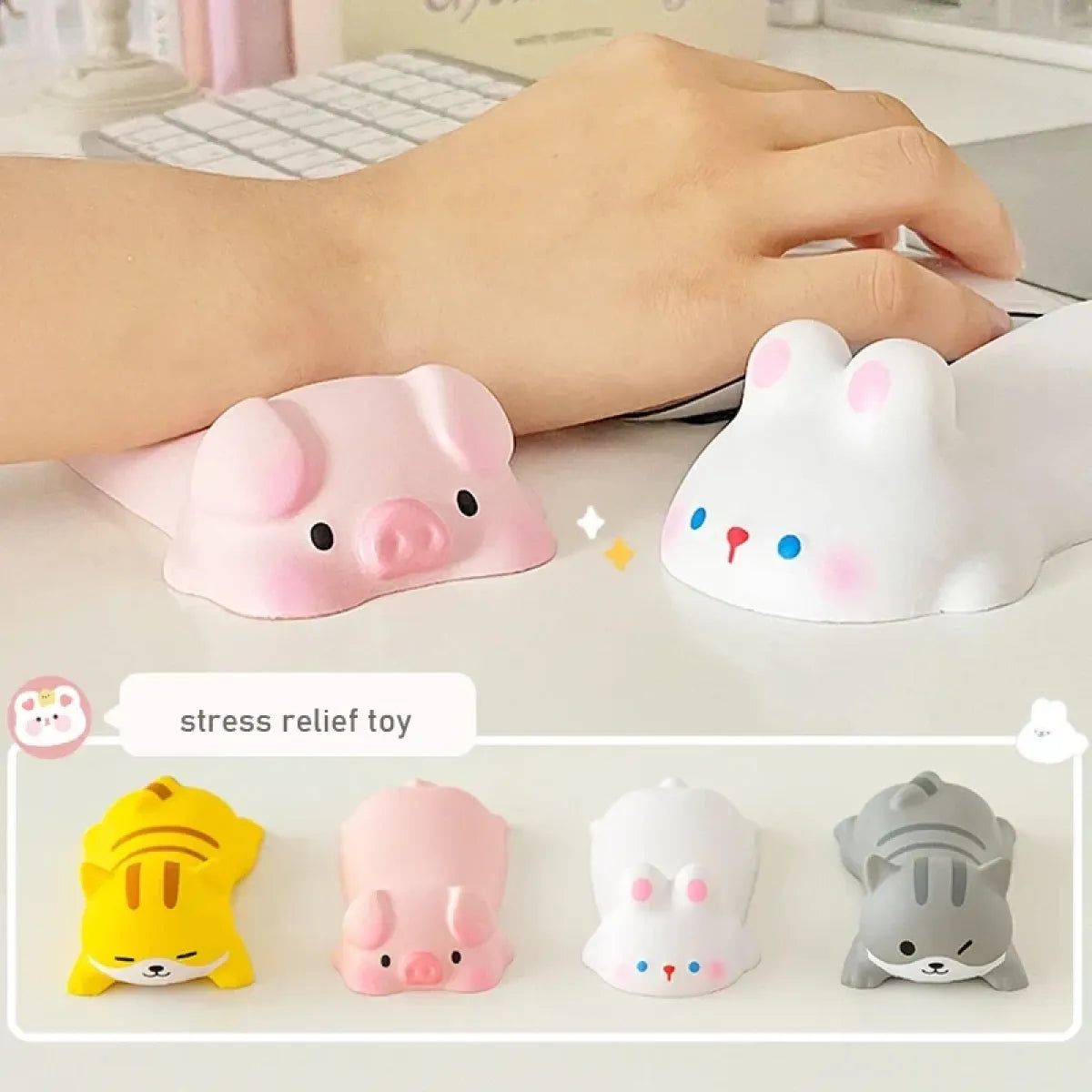 Kawaii Rubber Mousepad With Wrist Rest Support - Toys - Mousepad - 4