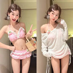 Y2K Cherry Dot Patchwork Bikini Set - Women’s - Swimsuit / Bikini / One-Piece Swimwear - 1