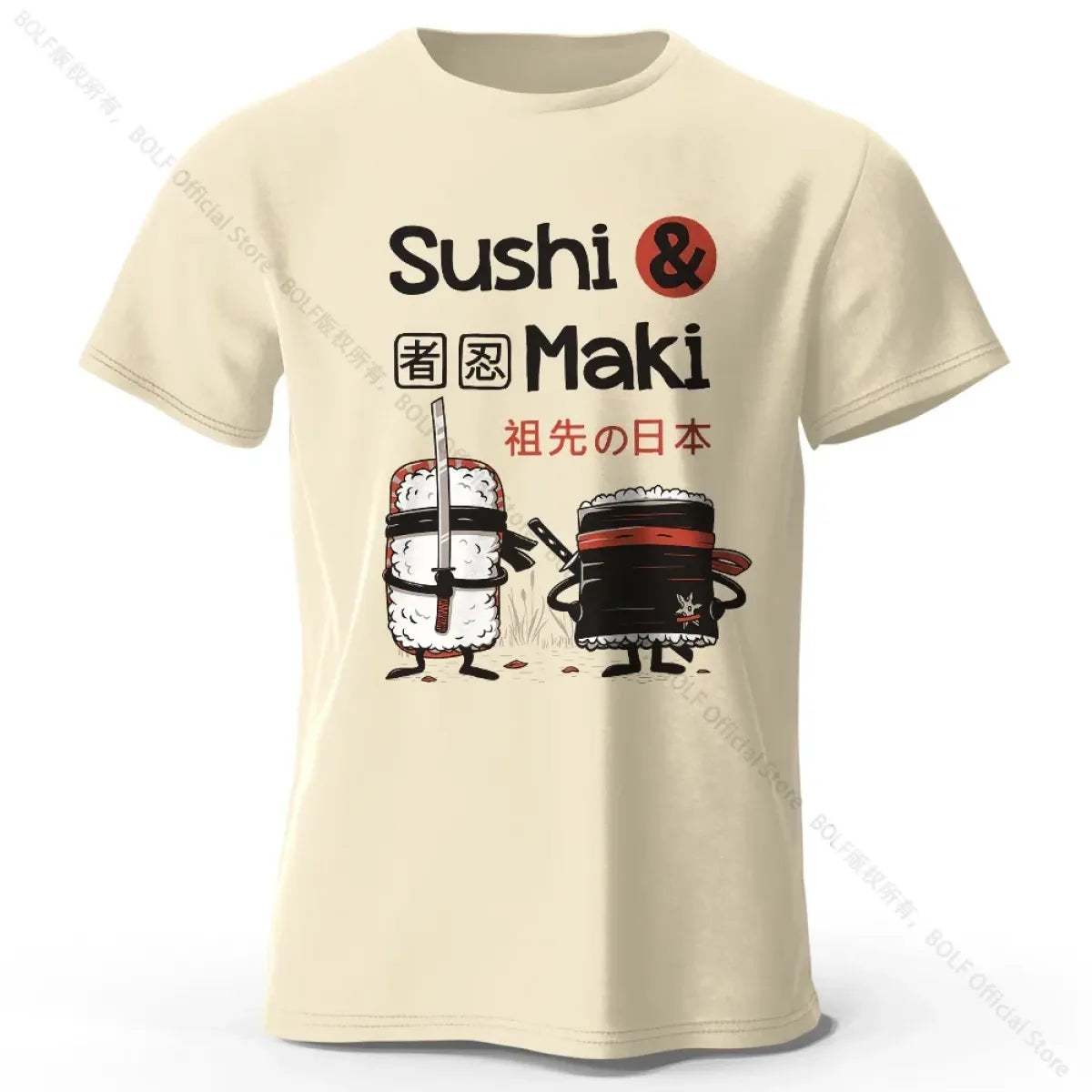 Kawaii Sushi Harajuku Cotton T-Shirt - T-Shirts - T-Shirt - 19