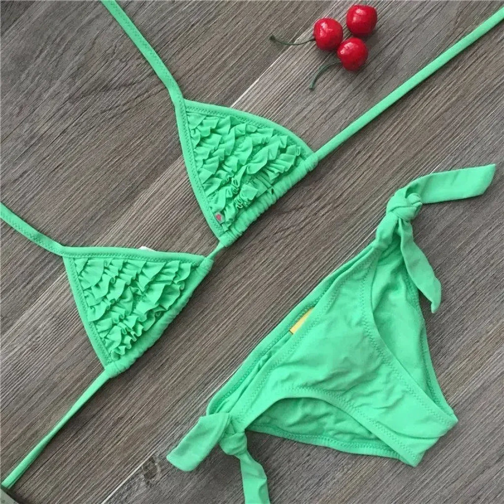 Girls Falbala Two-Piece Bikini Swimsuit Set - Swimsuits - Swimsuit / Bikini / One-Piece Swimwear - 5