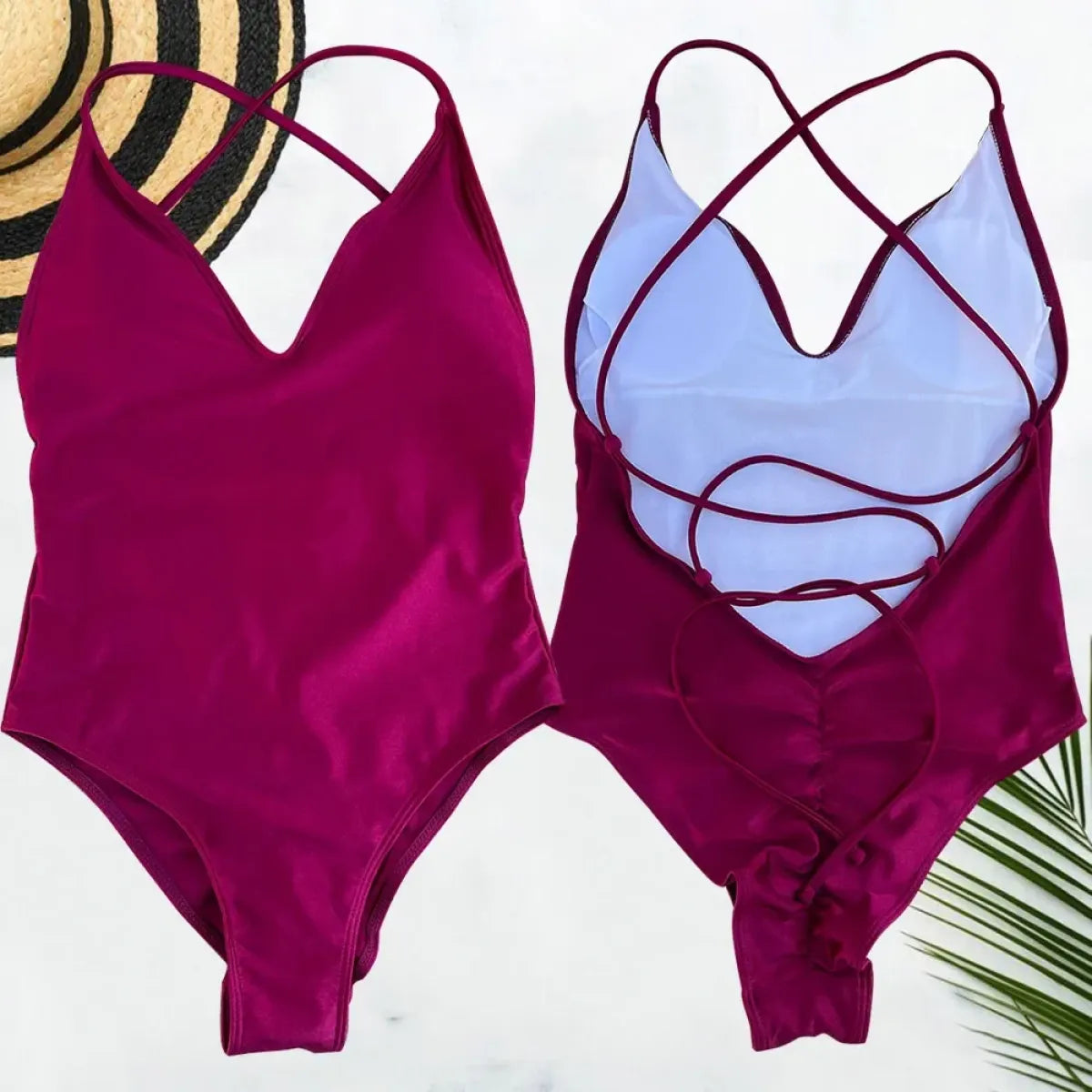 Solid One-Shoulder One Piece Swimsuit - Women’s Clothing & Accessories - Swimsuit / Bikini / One-Piece Swimwear - 1