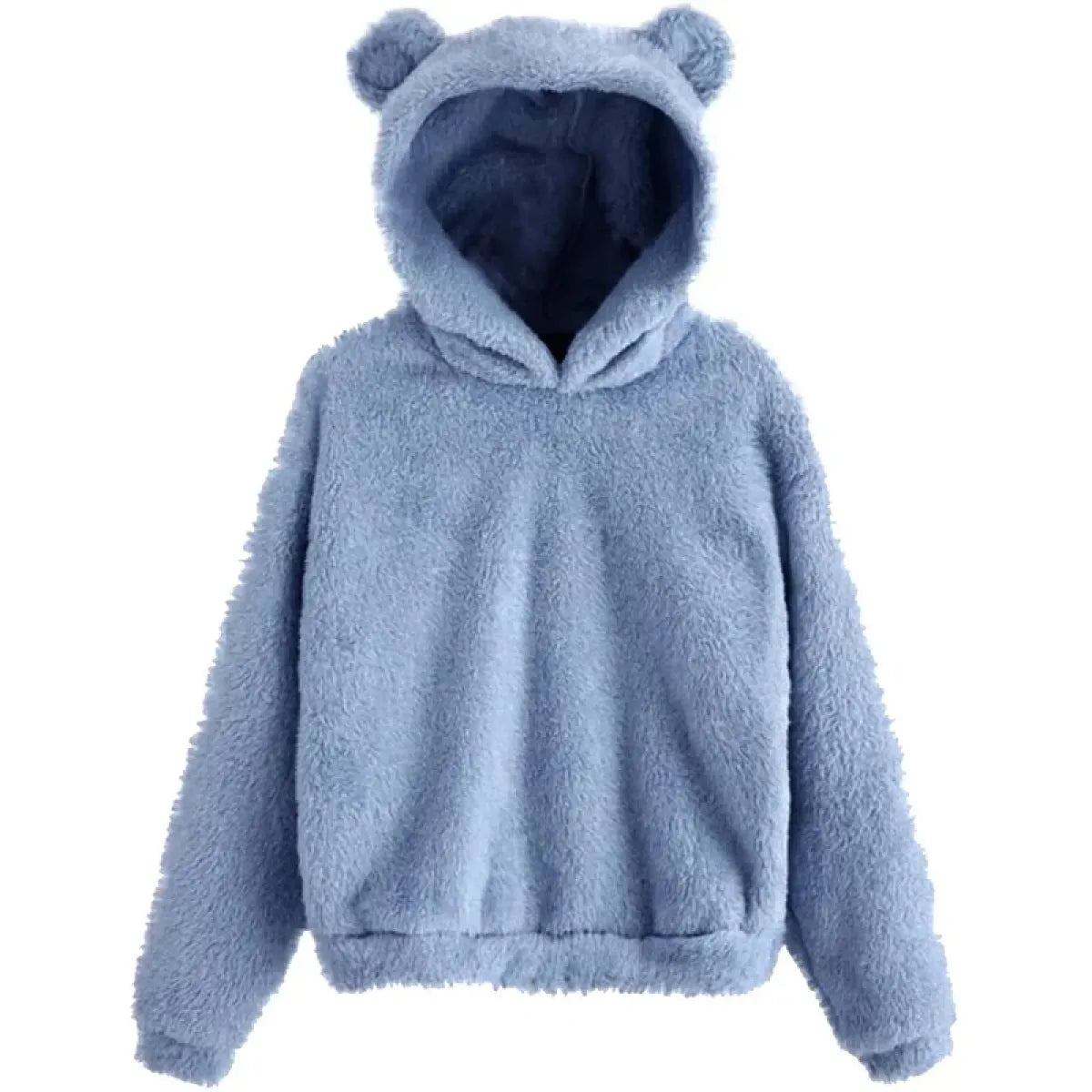 Korean Bear Ears Loose Pullover Hoodie - Hoodies & Sweatshirts - Hoodie - 14