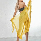 Ruffle Knit Sarong Swim Cover-Up Skirt - Bottoms - Swimsuit / Bikini / One-Piece Swimwear - 6
