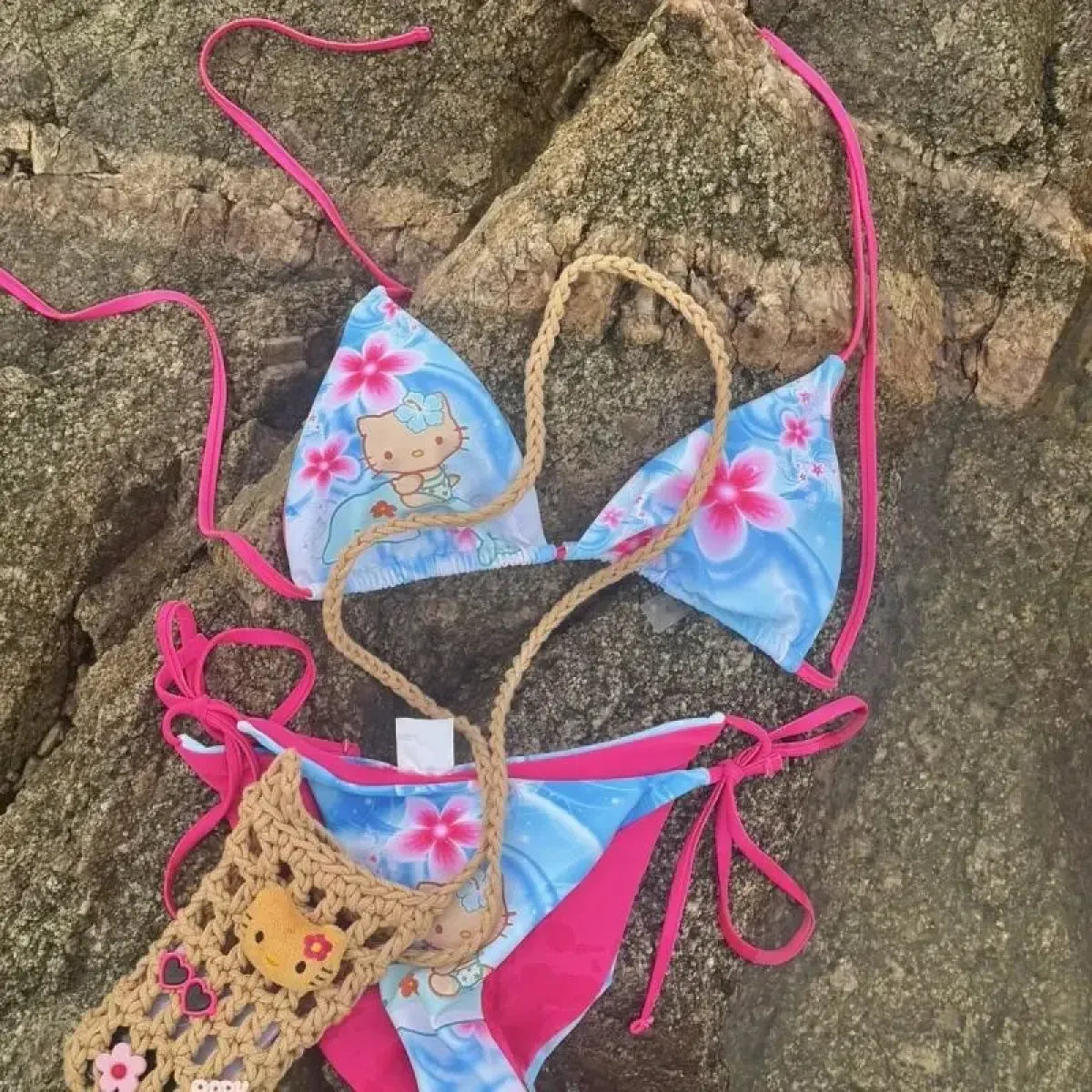 Hello Kitty Anime Halter Bikini Set - Anime - Swimsuit / Bikini / One-Piece Swimwear - 2