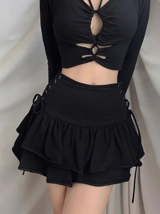 Harajuku E-girl High Waist Mini Skirt