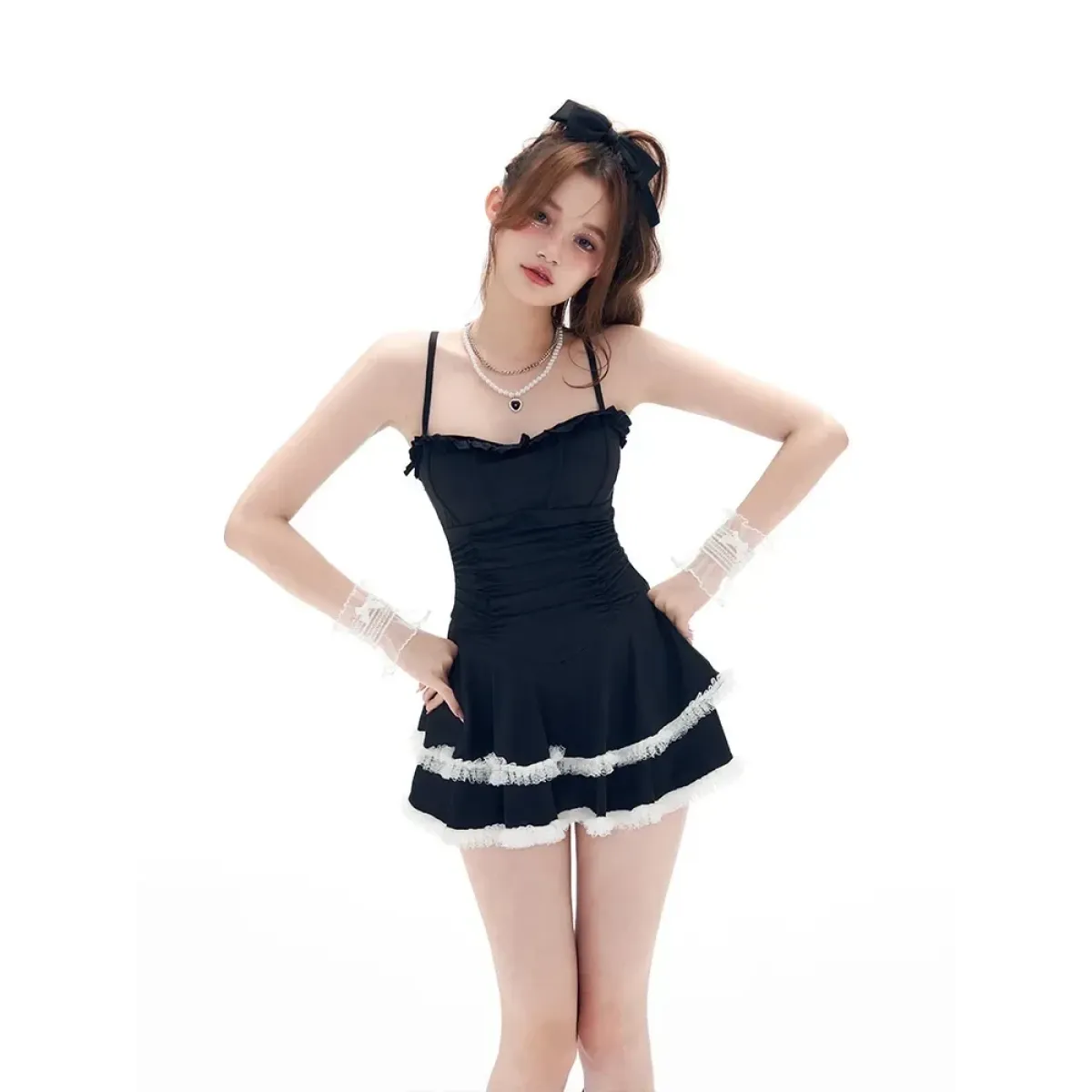 Gothic Lolita Ruffle One-Piece Swimsuit - Women’s Clothing & Accessories - Swimsuit / Bikini / One-Piece Swimwear - 5