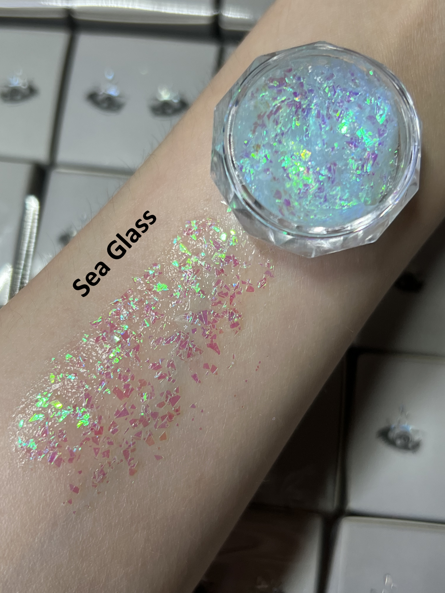 Gel Glitter Tears Festival Makeup