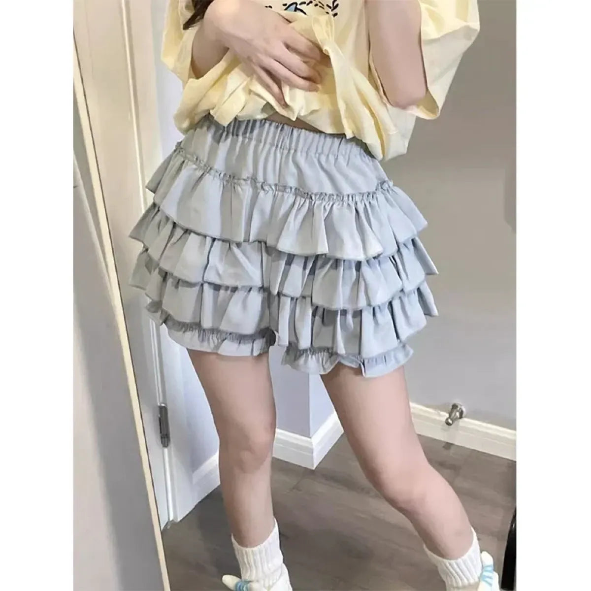 Y2K Sweet Ruffle Bow Mini Skirt - Bottoms - Mini Skirt - 4