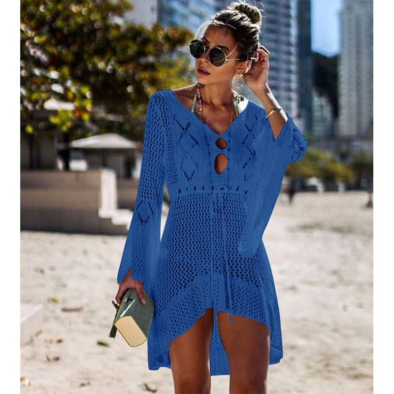 Sexy Swimsuit Cover Ups - Kawaii Stop - All Dresses, Beach Cover Ups, Beach Wear, Cover Up, Cute, Dress, Dresses, Fashion, Japanese, Kawaii, Korean, Polyester, Sexy, Solid, Swimsuit Cover Ups, Swimsuits, Tunic, Women's Clothing &amp; Accessories