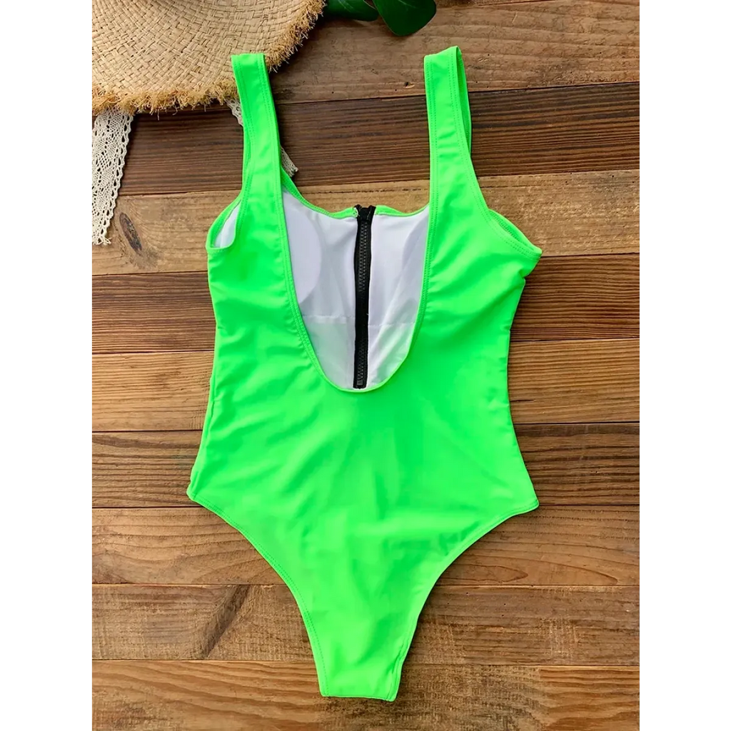 Front Zip Backless One-Piece Monokini Swimsuit - Women’s Clothing & Accessories - Swimsuit / Bikini / One-Piece