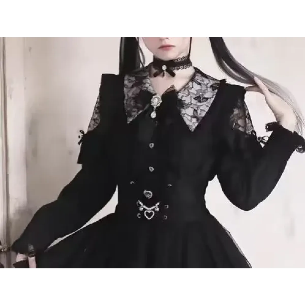 Lolita Lace Patchwork Bow Blouse - Dresses - Blouse - 9