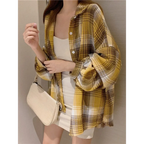 Vintage Preppy Plaid Button-Up Shirt - T-Shirts - Button-Up Shirt - 55