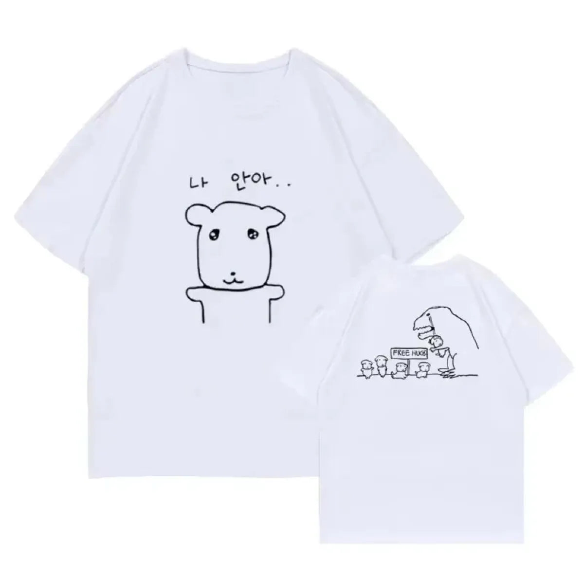 Cute Harajuku Cartoon Graphic Slim T-Shirt - T-Shirts - T-Shirt - 6