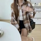 Vintage Preppy Plaid Button-Up Shirt - T-Shirts - Button-Up Shirt - 25