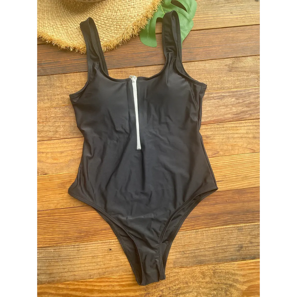 Front Zip Backless One-Piece Monokini Swimsuit - Women’s Clothing & Accessories - Swimsuit / Bikini / One-Piece