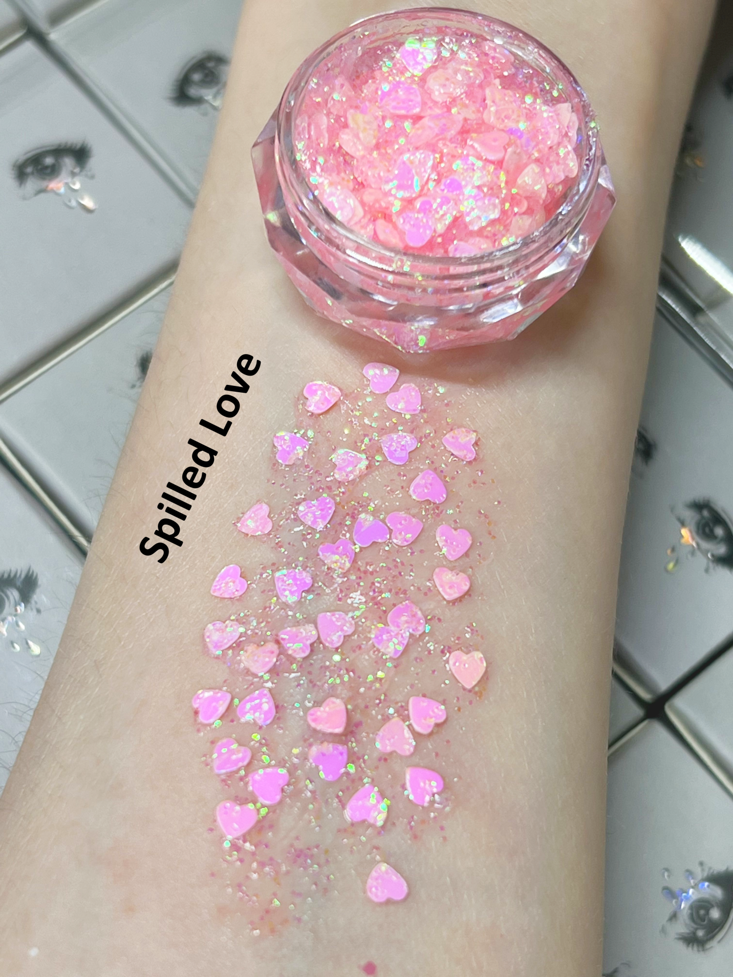 Gel Glitter Tears Festival Makeup